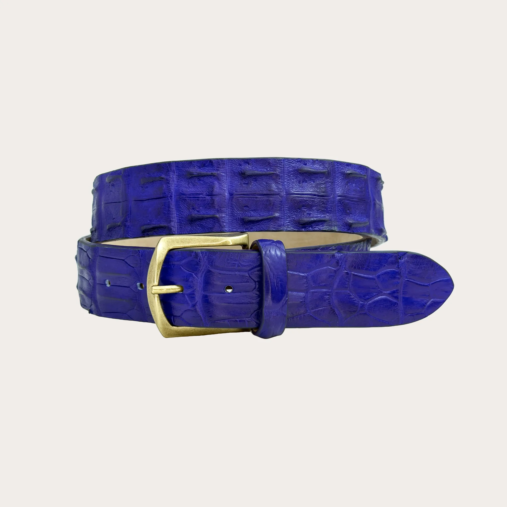 Ceinture Crocodile Bleu Royal | BRUCLE Luxe