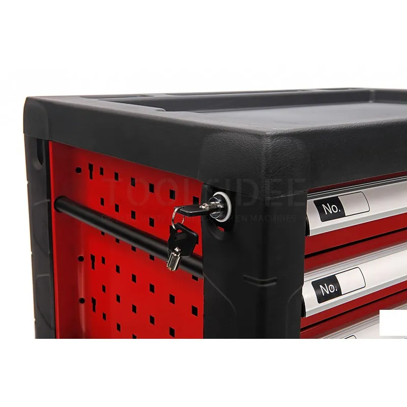 HBM Armoire à outils à 4 tiroirs - ROUGE