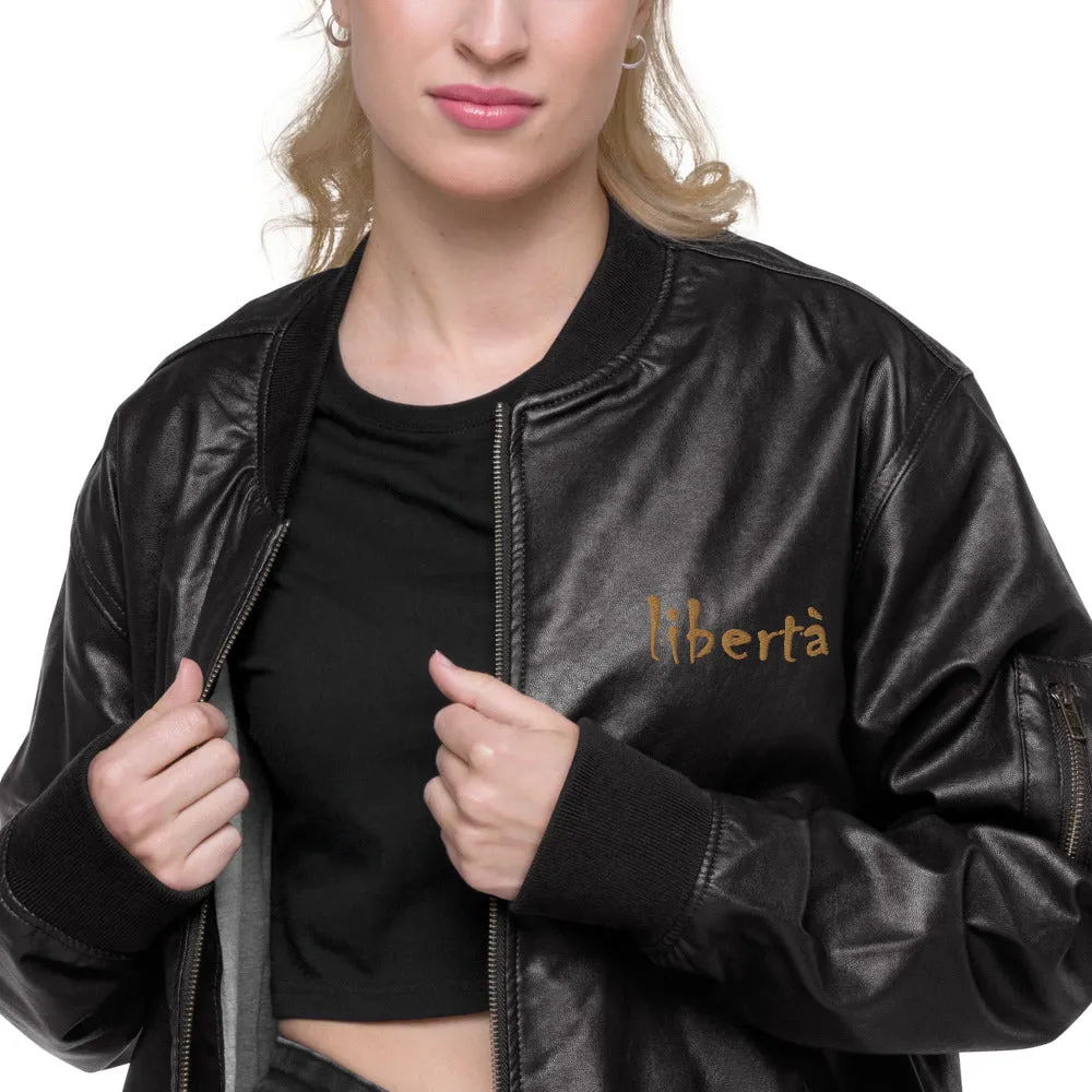 Veste Bomber en cuir Libertà