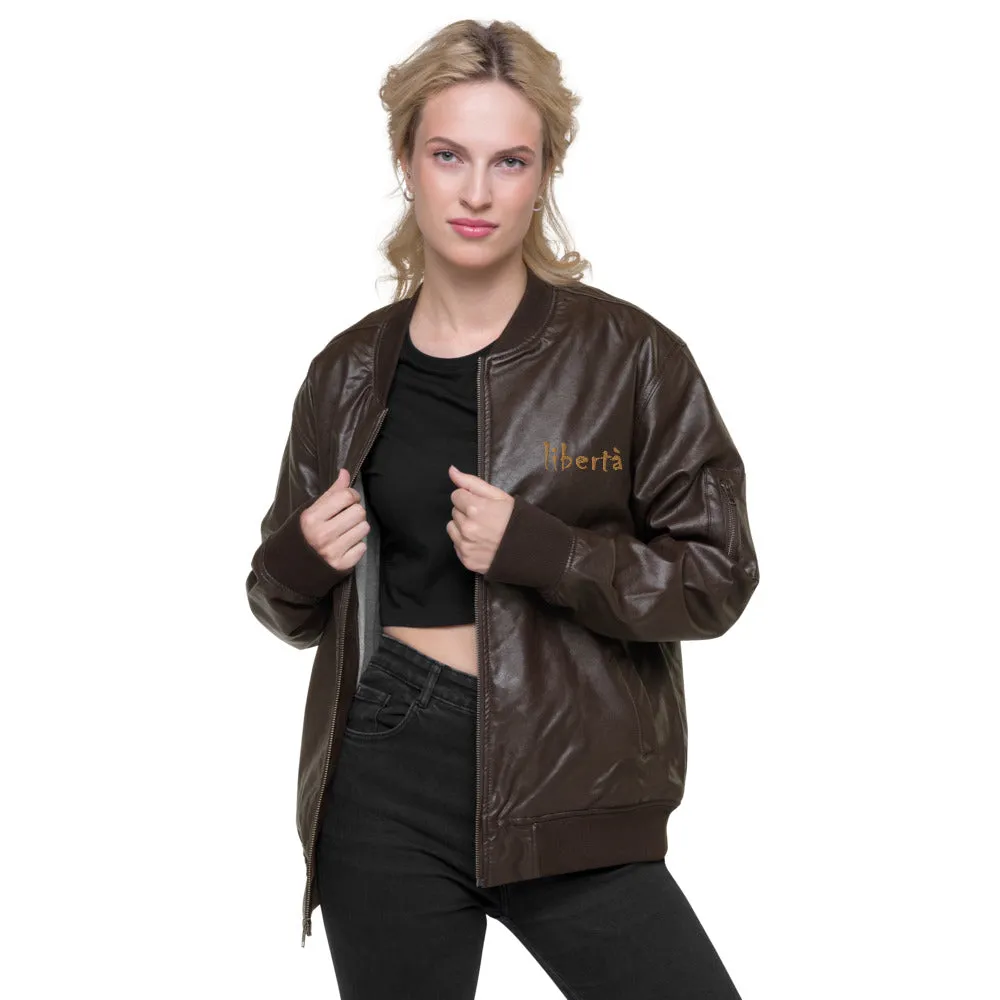 Veste Bomber en cuir Libertà